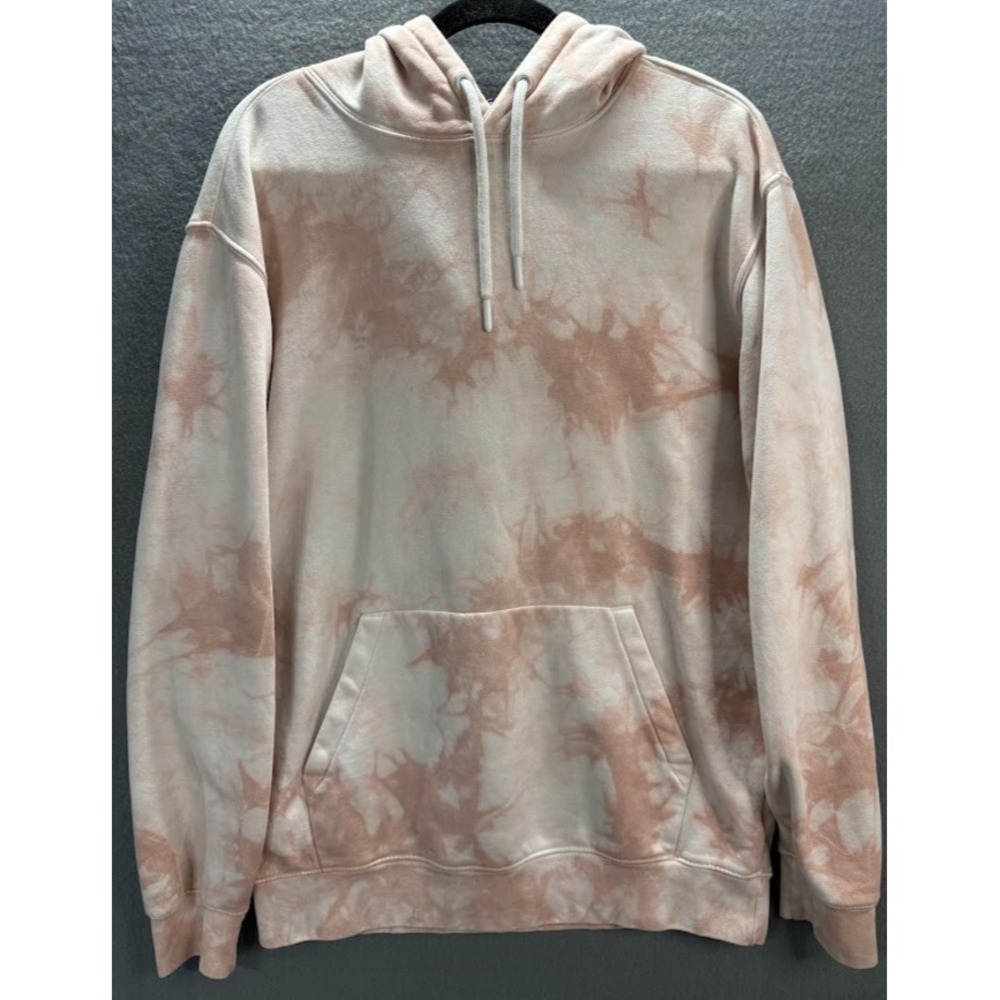 CSG Sweater Hoodie Women Size Large Pink Cotton Blend Front Pocket Casual